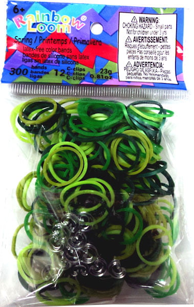 300 ct Rainbow Loom Yellow & Green Two-Tone Rubber Bands Refill Pack 