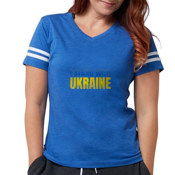 CafePress - Support Ukraine I Stand With Ukraine T Shirt - Womens Football Shirt