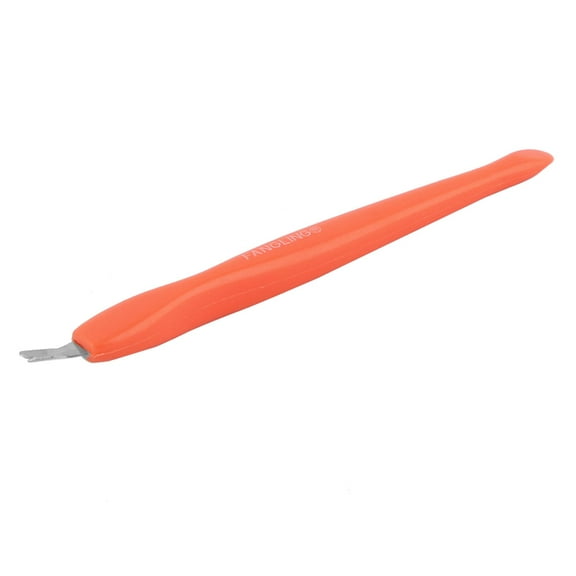 Lady Nail Care Manicure Cuticle Removal Fork Dead Skin Remover Tool Orange