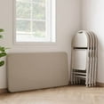 thumbnail image 3 of Gray/Beige Folding Table 47''×20''×28'', Rectangle Folding Table Anti-Slip Feet, Scratch Resistant for Indoor Outdoor Office Parties, 3 of 9