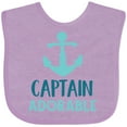 thumbnail image 3 of Inktastic Captain Adorable, Boat Anchor, Sailor, Sailing Boys Baby Bib, 3 of 4