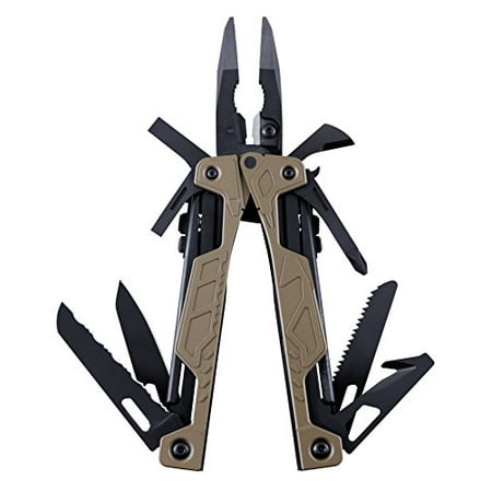 LEATHERMAN - OHT One Handed Multitool with Spring-loaded Pliers and Strap Cutter, Coyote Tan -MOLLE  Black