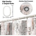 thumbnail image 5 of Abstract Grunge Shower Curtain with White Tassel Retro Brown Grey Shower Curtain Abstract Rustic Art Fabric Shower Curtain for Bathroom with Hooks 70x70 Inch Bath Curtain Decorations, 5 of 6