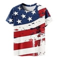 thumbnail image 5 of Qetyuw 4th of July Shirts for Women Funny Patriotic Red White and Blue Print Tshirts Elegant Short Sleeve Tees Soft Crewneck Blouses Tops Work Tops for Women, 5 of 6