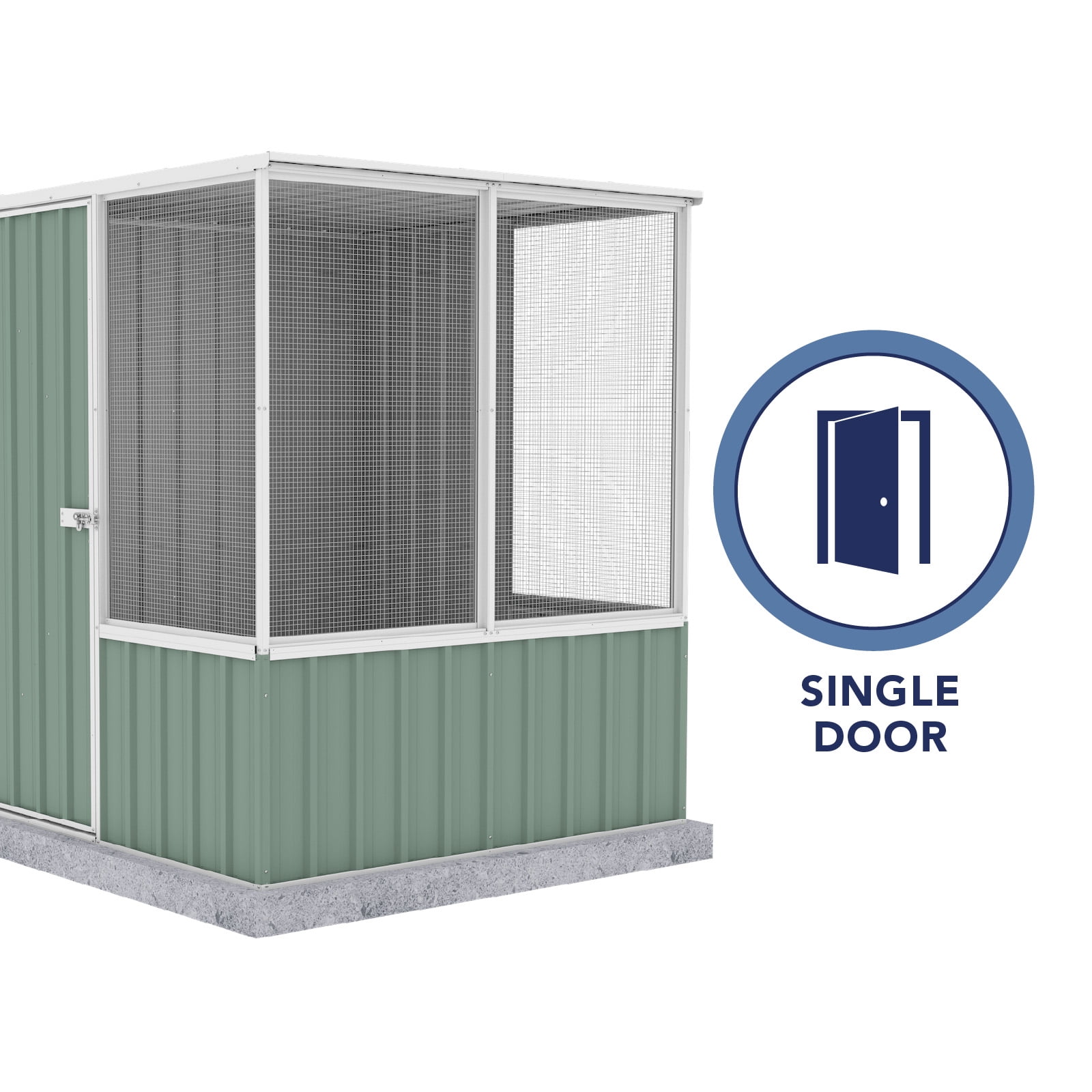 ayaco Absco 5x5 ft. Organic Garden Co Poultry Coop - Pale Eucalypt, DIY