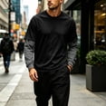 thumbnail image 2 of OIOLOYJM Men's Fake Two Piece T-Shirt Long Sleeve Crew Neck Casual Layered Tee Shirts Fashion Basic Athletic Work Pullover Navy XL, 2 of 5