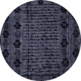 thumbnail image 1 of Ahgly Company Machine Washable Indoor Round Abstract Night Blue Area Rugs, 3' Round, 1 of 7