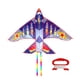 thumbnail image 1 of Kite Avión Forma Portátil Individual Línea Al Aire Libre Cometas Volando Niños Adultos Juguete Vidrio Acero Acero Poliéster Tela Mosca Juguetes Azul 1.6x2.8m sidaley FN009788-01, 1 of 7