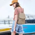 thumbnail image 2 of Mochila KKXIU Trendy Leather para mujer A-Khaki, 2 of 7