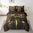 thumbnail image 3 of Feelyou Teens Medieval Knights Twin Bedding Sets 7-Piece, Cartoon Lion Animal Bedding Comforter Set, Western Warrior Reversible Sheet Sets, Microfiber Bedroom Decor, 3 of 8