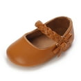 thumbnail image 6 of nvzhuang Baby Girls Shoes, Soft Sole PU Leather Bow Crib Shoes Non-slip Flats Toddler Shoes, 6 of 8