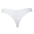 thumbnail image 4 of Women Summer Beachwear Sexy V Shaped Bikini Underwear Brief Panties Breathable Underwear (L, White), 4 of 6