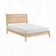 thumbnail image 6 of Classic Style Queen Bed with Natural Oak Finish and Mid-Century Modern Design - 1pc Bedroom Furniture, 6 of 7