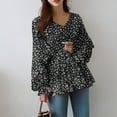 thumbnail image 3 of ZANZEA Womens Tops Shirts Cuff Puff Sleeve Korean Casual Cable Blouses, 3 of 5