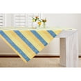 thumbnail image 2 of Solino Home Linen Tablecloth 52 x 52 Inch - Cabana Stripe, 100% Pure Linen Bright Summer Stripe Square Tablecloth - Machine Washable Table Throw, 2 of 4
