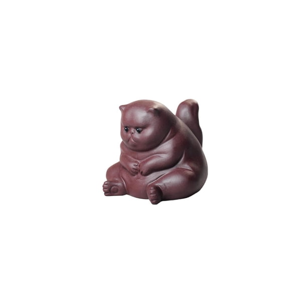 Té de gato enojado, té para mascotas, té para mascotas, té para mascotas, gato enojado, figura de murciélago, decoración para mesa de té, escritorio, decoración de salón de té