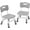 Gray, variant on GarveeHome Kids Chair Set of 2, 3 Level Height Adjustable Kid Chair, Plastic Toddler Chairs for Children Boys Girls Age 2-6, Suitable for Home Family Classroom Nursery Indoor Use, Grey