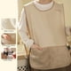 thumbnail image 5 of Delantal impermeable ajustable con bolsillos y toalla - Chaleco de cocina para barbacoa de cocina en poliéster, beige, 27,56x15,75 in, 5 of 6