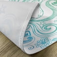 thumbnail image 5 of Ambesonne Flowers Place Mats Set of 4, Ombre Sketchy Floral, Standard Size, Turquoise White, 5 of 6