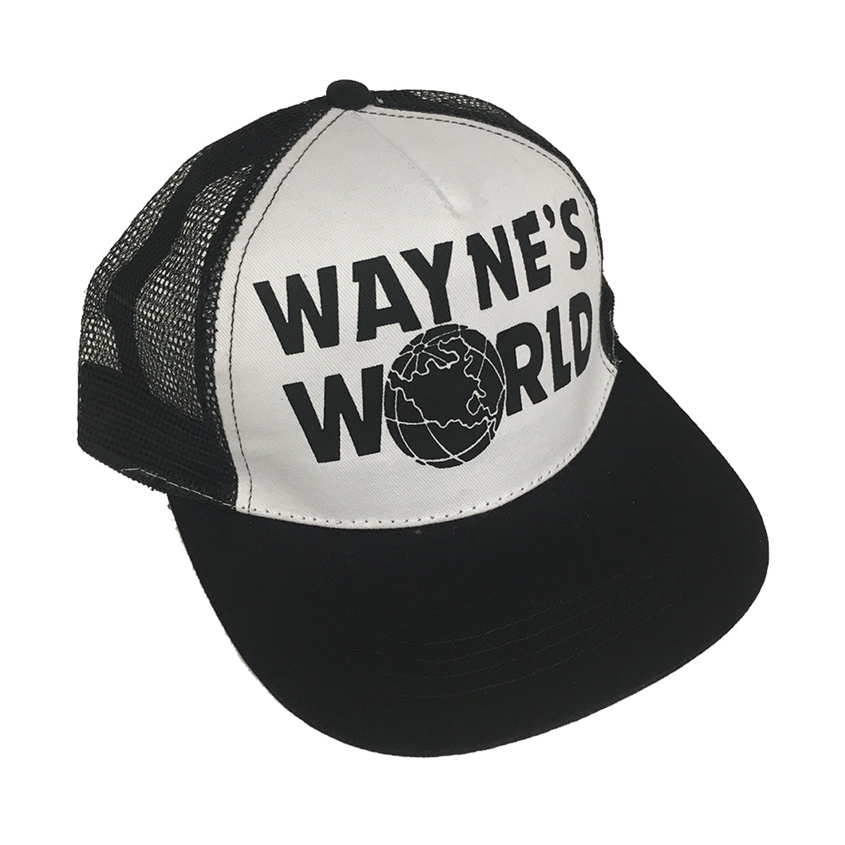 White Wayne's World Trucker Hat Costume Movie Cap Campbell SNL Movie Black Gift