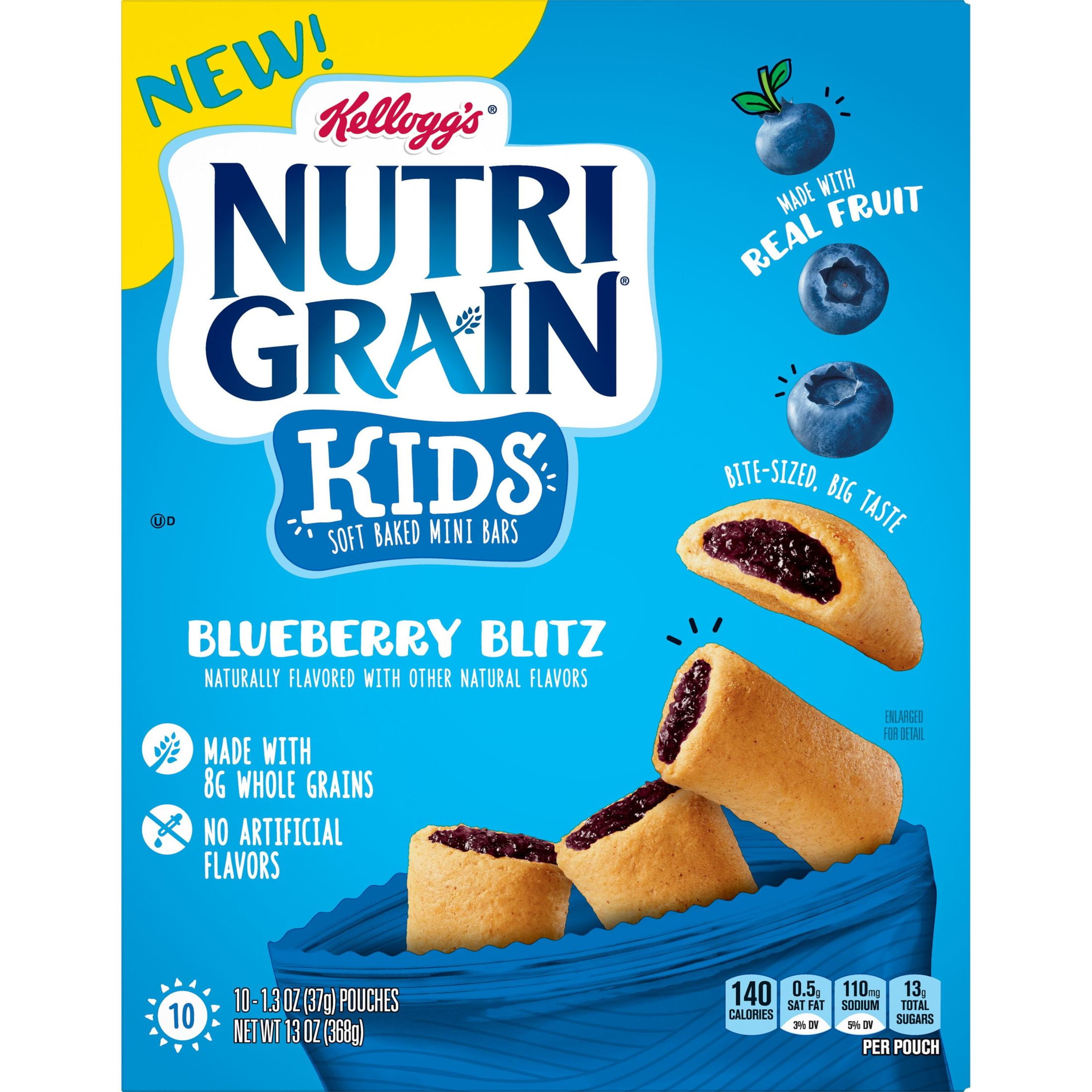 Nutri-Grain Blueberry Chewy Mini Breakfast Bars, 13 oz, 10 Count