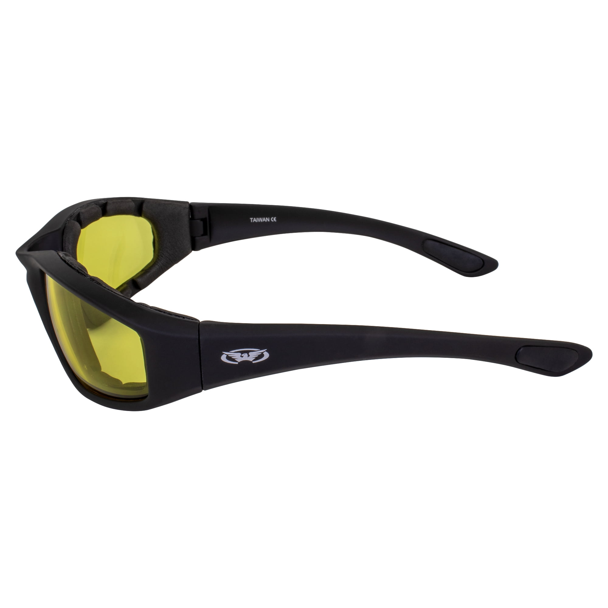 Kick-It Foam Padded Smoke lens Motorcycle Sunglasses