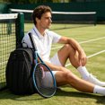 thumbnail image 5 of Nnndbs Tennis Backpack Bag for 2 Rackets, Sports Racket Backpack with Shoe Compartment for Tennis, Badminton & Pickleball, 5 of 5