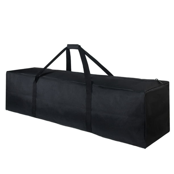 Bolsa de lona con diseño superior, extra grande, 46 pulgadas, impermeable, negra