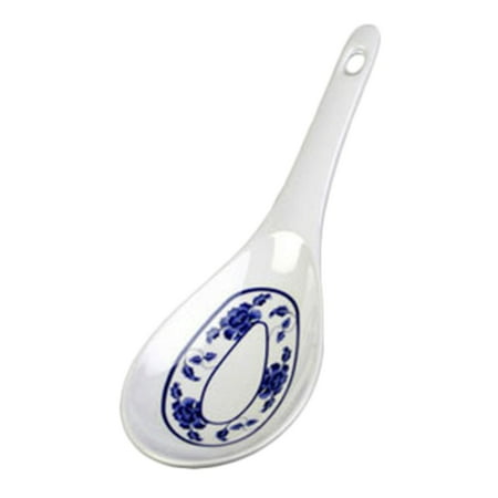 

Thunder Group 7005B 1 1\\/2 oz Melamine Rice Ladle White\\/Blue-1 Dozen