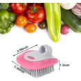 thumbnail image 5 of 3 piezas de cepillo de frutas y verduras, 3 piezas de pinceles vegetales, cepillo de frutas, depurador de cerdas flexible, herramienta de limpieza, cepillo de cocina compatible con zanahoria Afortunado Sencillez, 5 of 5