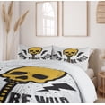 thumbnail image 6 of Ambesonne Rock and Roll Duvet Cover Set, Born to Be Wild Text, 2-Calking, Earth Yellow Grey, 6 of 7