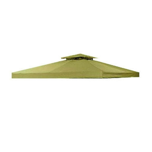 Garden Winds Universal Two-Tiered Replacement Gazebo Canopy Top, Sage, RipLock 350