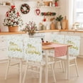 thumbnail image 2 of Merry Christmas Chair Covers Set of 1 Sliver Gold Polka Dot Winter Snowflakes Chair Back Covers Stretch Removable Washable Slipcovers Protector for Dining Room Kitchen Party Decor, 2 of 5