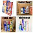thumbnail image 6 of Evelots 4 Pk Plastic and Foil Wrap Organizer on Cabinet Door or Pantry Wall Rack - Sandwich, Freezer, Food Bag Storage Organizer - Bathroom Laundry Supplies, Kitchen Organization and Storage, 6 of 7