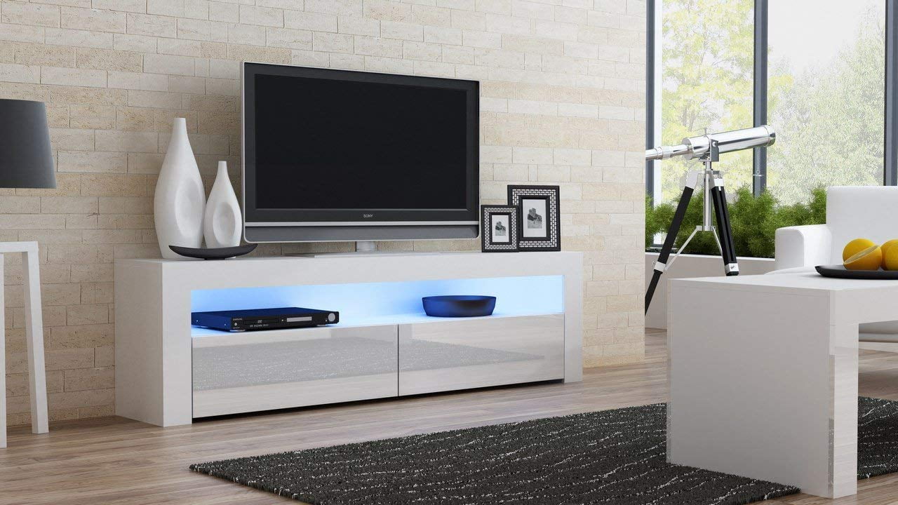 Tv Console Milano Classic White Stand Up To 70 Inch