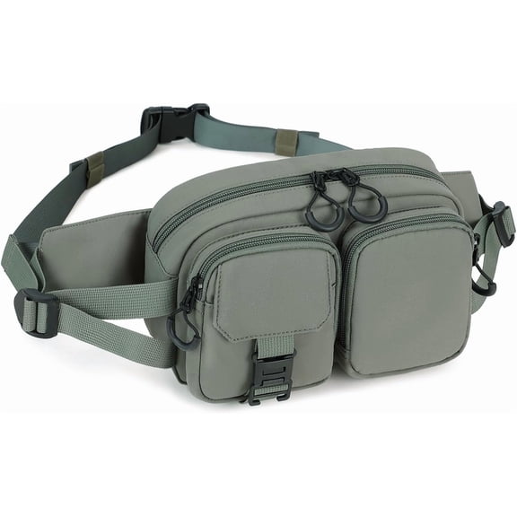 Fanny Packs for Women, Convertible Carry Belt Bag Small Sling Crossbody bags  Bag for Men, Green