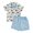 B0733-Sky Blue, variant on NIEWTR Baby Boy Girls Toddler Summer Outfit Short Sleeve T-shirt Elastic Waist Shorts 2 Piece Summer Pjs For 18-24 Months 2t 3t 4t 5t 6t Children's Day Gift 2PCS Set ,2-3 Years