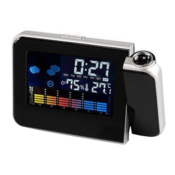 Reloj de proyección digital inteligente, reloj despertador, estación meteorológica, proyector