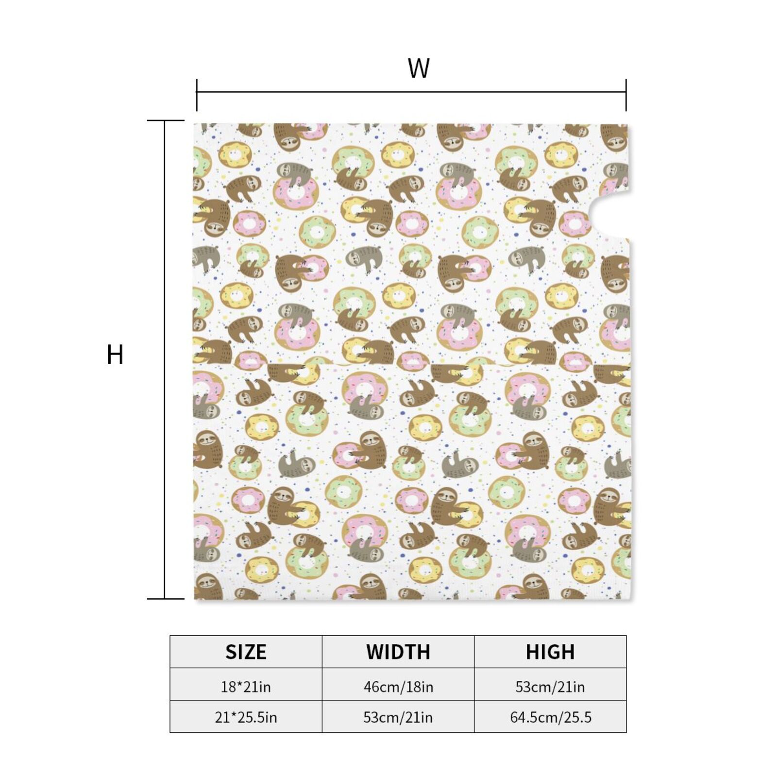 Hirioo Donut Sloth for Magnetic, Waterproof Mailbox Cover,Perfect for Fall, Winter, Spring, and Summer Outdoor Decor-25.5x21 in