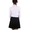 thumbnail image 5 of Women Ivory White Blouses Bow Tie Baby Collar Tops Long Sleeve OL Chiffon Button Down Shirt, 5 of 7