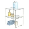 thumbnail image 2 of iDesign Plastic Stackable Cabinet Shelf Riser, Clear/Satin, 2 of 5