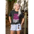 thumbnail image 4 of Breast Cancer Your Fight Is My Fight Women's Plus Size Graphic Tee Brisco Brands 3X, 4 of 5