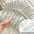 thumbnail image 4 of Queen Size Fitted Sheet Set - Sage Green Boho 3 Piece Bedding Sets 16" Deep Pocket Fitted Sheet with 2 Pillowcases, Abstract Geometric Curves Lines Modern Brushed Microfiber Hotel Luxury Bed Sheets, 4 of 9