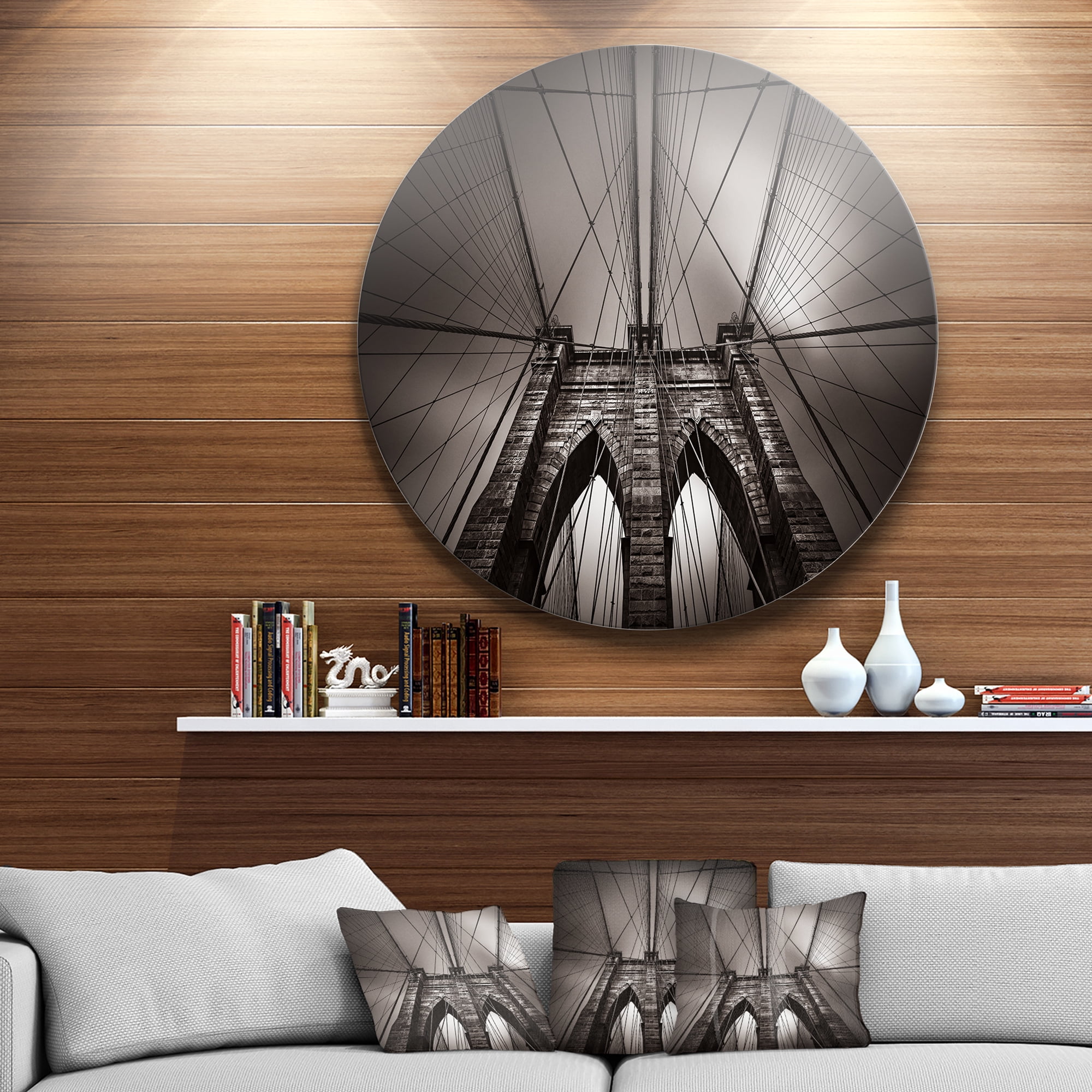 Designart 'Brooklyn Bridge in NYC USA' Metal Wall Art