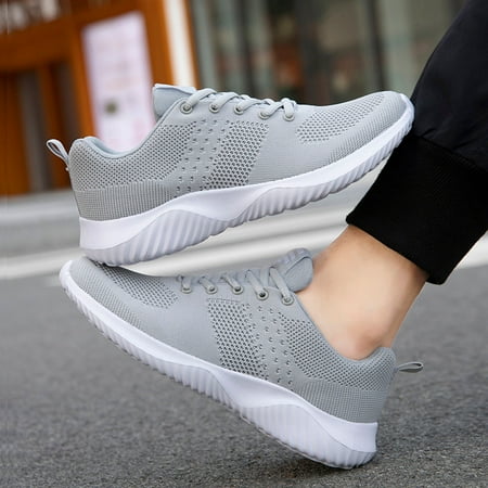 

Cathalem Men s 574v2 Sneaker Soft Sport Shoes Bottom Breathable Men Fashion Casual Lace-Up Mesh Men s Mens Air 1 Low Sneaker Grey 9.5