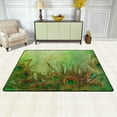 thumbnail image 2 of FREEAM Peafowl Area Rug 4'x6', Peacock Feather Polyester Area Rug Mat for Living Dining Dorm Room Bedroom Home Decorative, 2 of 5