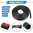 thumbnail image 3 of Unique Bargains Car D-Shape Windshield Weather Strip Seal 7.65m Windshield Guards Body Strip Universal Rubber Black, 3 of 6
