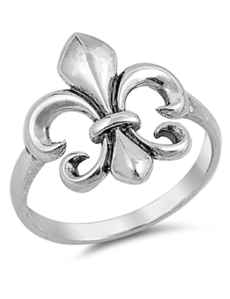 Sterling silver fleur de lis best sale