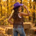 thumbnail image 6 of IYYVV Halloween Western Cowboy Hat, Adjustable Felt Costume Hat For Men Women Kids, Party Favors & Accessories Purple, 6 of 9