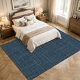 thumbnail image 4 of Large Area Rugs 8'x10', Navy Blue Carpet Runner Indoor Outdoor Rugs Home Decor Aesthetic, Rustic Farmhouse Solid Color Non Slip Mats Washable Accent Rug for Living Room Bedroom, 4 of 8